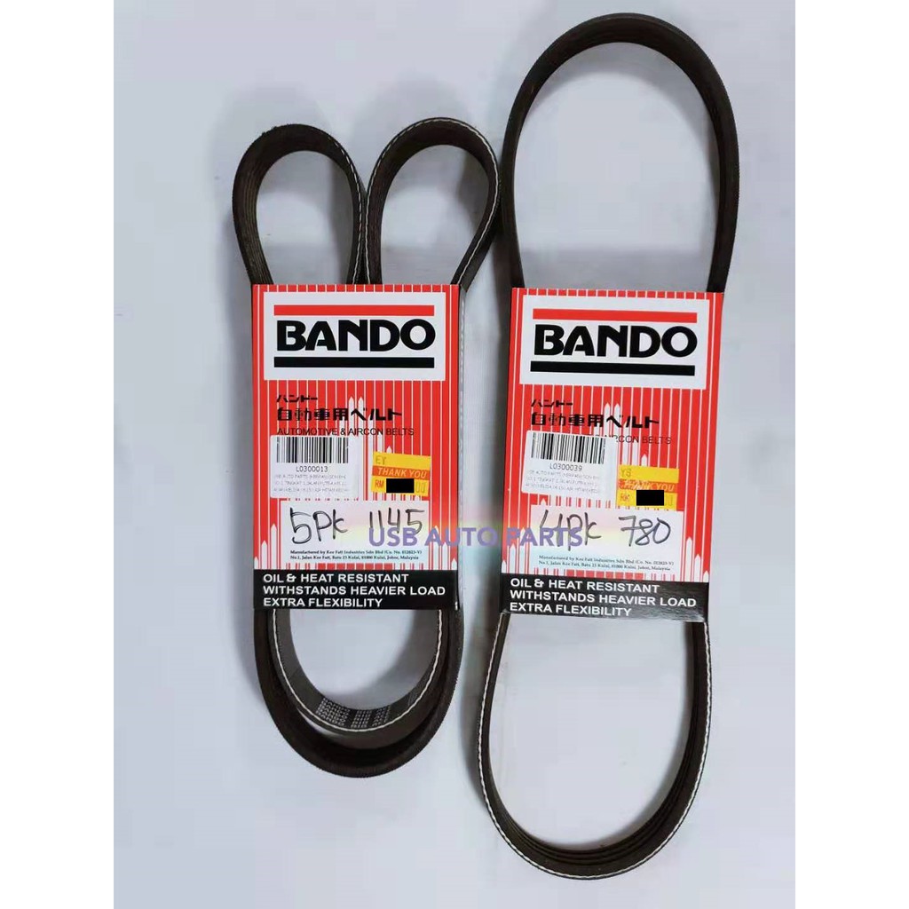 Proton Wira 1.6 Bando Original Air Con and Alternator Belt 5PK1145