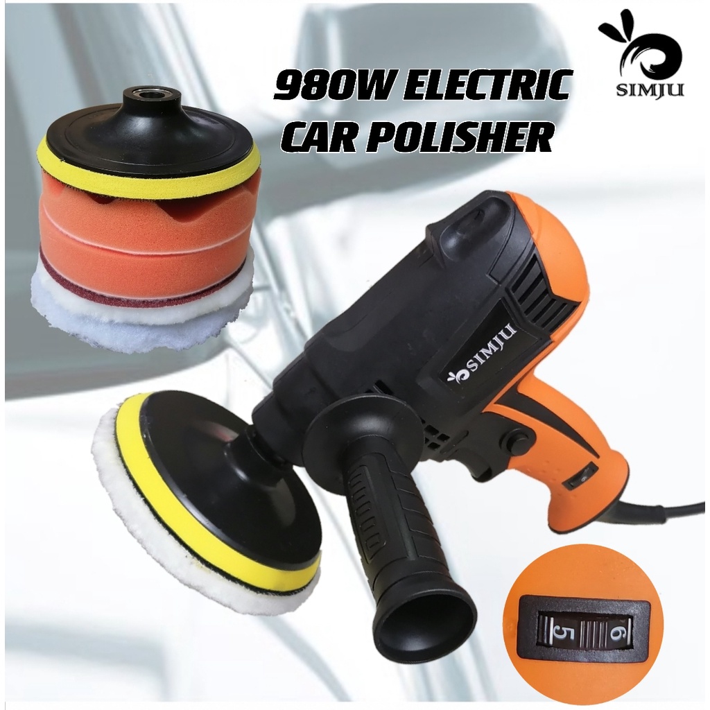 SIMJU Car Polisher Car Polish Machine 980W 6 Speed Adjustable Polisher