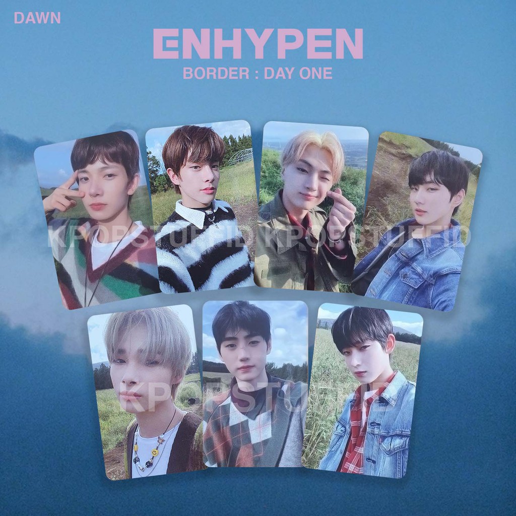 Unofficial Day One Dawn Border Photocard Enhypen Heeseung Jake Jay Jungwon Ni Ki Sunghoon Sunoo