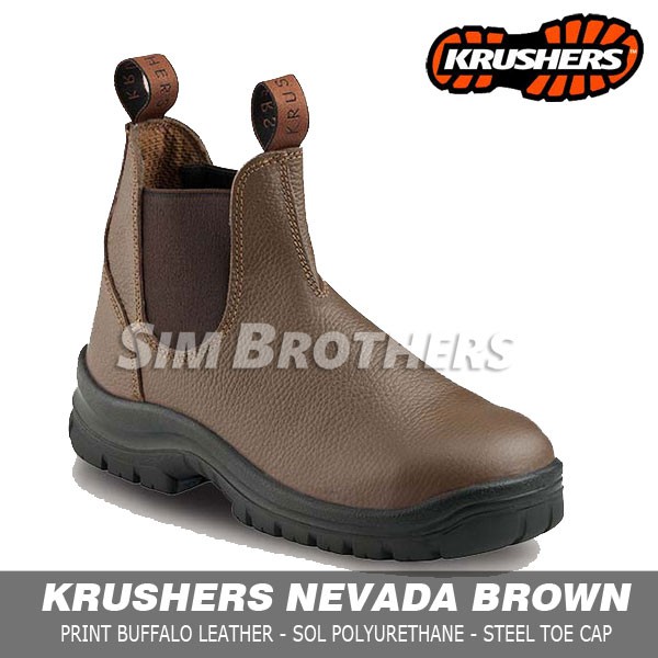 Krushers Nevada Brown Safety Shoes Shopee Malaysia