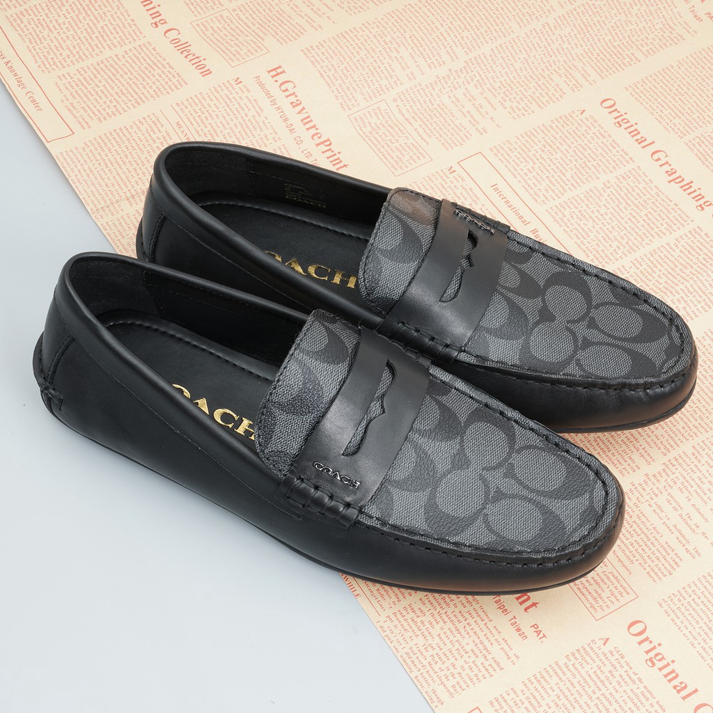 men's coach signature loafers