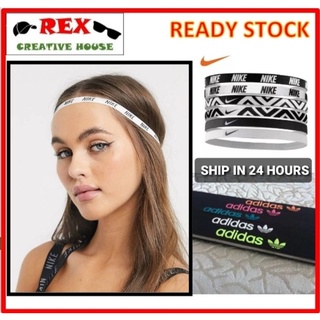 【READY STOCK AT MALAYSIA】Non-slip Nike/Adidas Headband/Hairband Gym Fitness Workout Yoga Sports Training Headband Sport