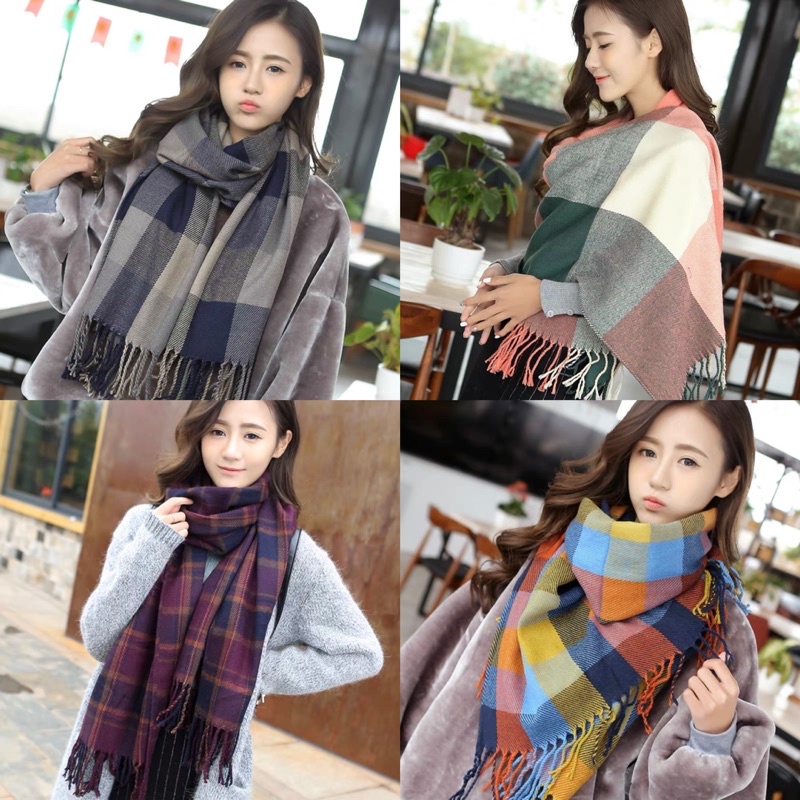 Shawl Korea Scarf Autumn Winter Fashion Pashmina Cashmere 围巾韩版冬秋披肩