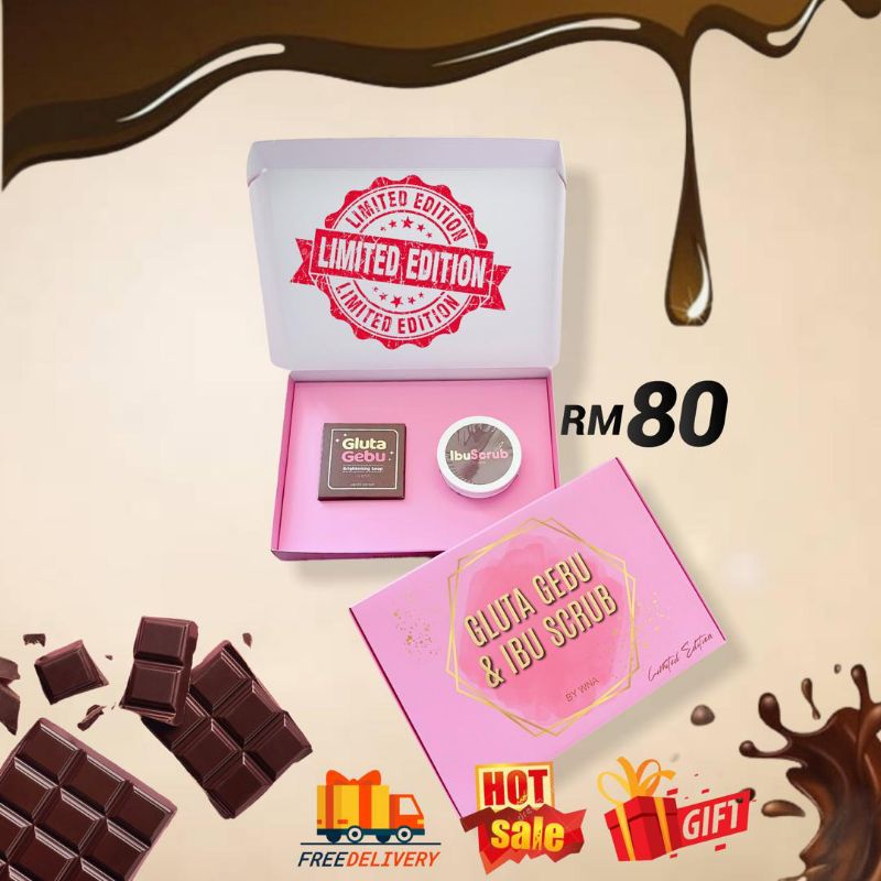 SET IBU SCRUB & GLUTA GEBU CHOCOLATE EDITION (LIMITED) 💯 ORIGINAL HQ