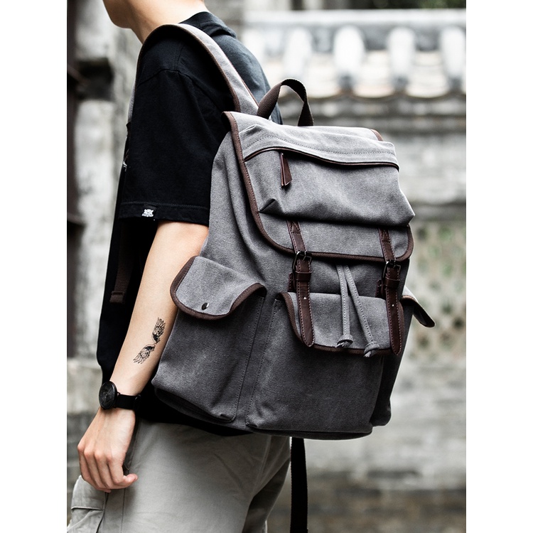 Men Backpack Backpack Nylon Canvas Backpack Fashion Travel Backpack Computer Bag Backpack Large Capacity Backpack Outdoor Leisure Backpack Backpack Business Bag Lightweight Retro Backpack Student School Bag--- *