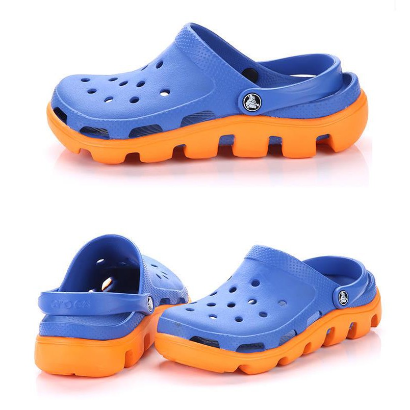 crocs blue and orange