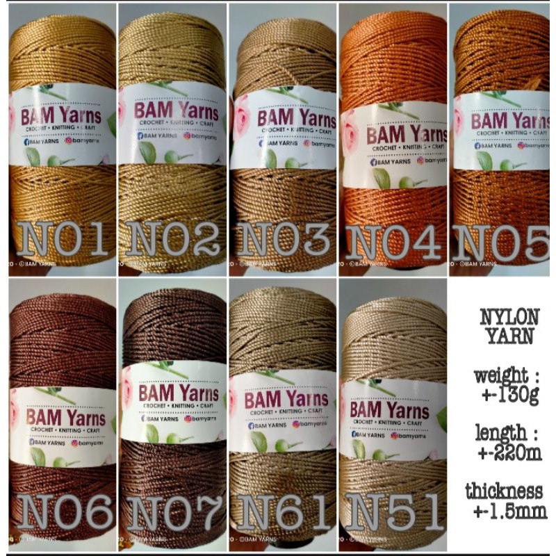 Nylon yarn for crochet and knitting | Shopee Malaysia