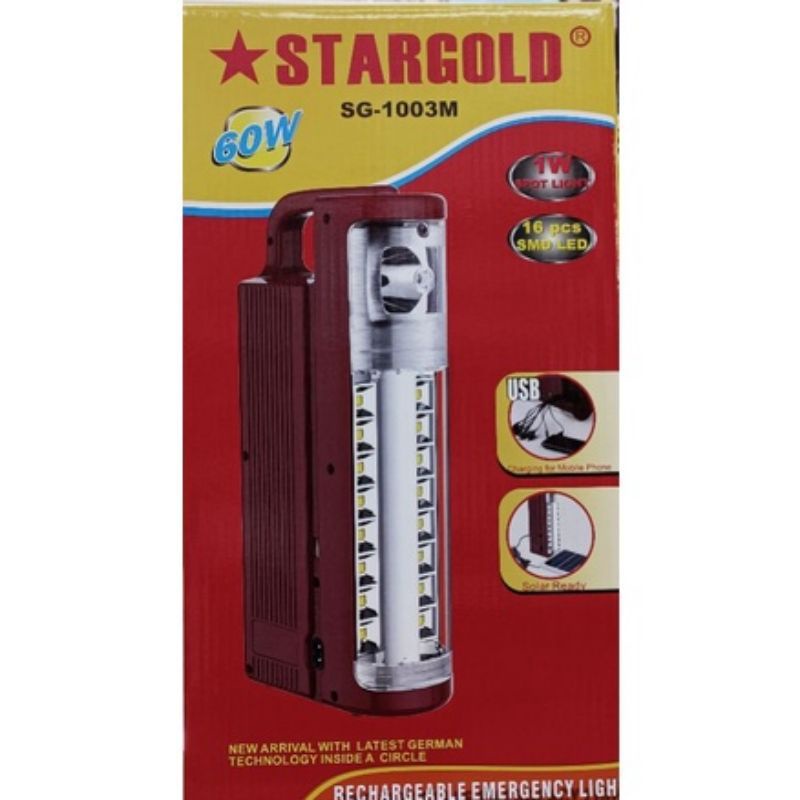 New Model Star Gold SG-1003/4001 Rechargeble Emergency Landing Or Table Light 3