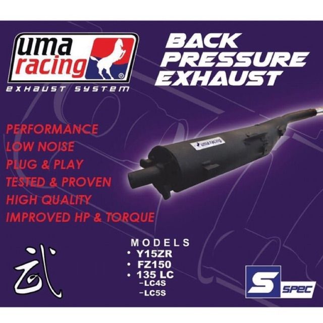 UMA RACING STD PIPE Y15 Y15ZR LC NEW LC 4S BACK PRESSURE EXHAUST EKZOS
