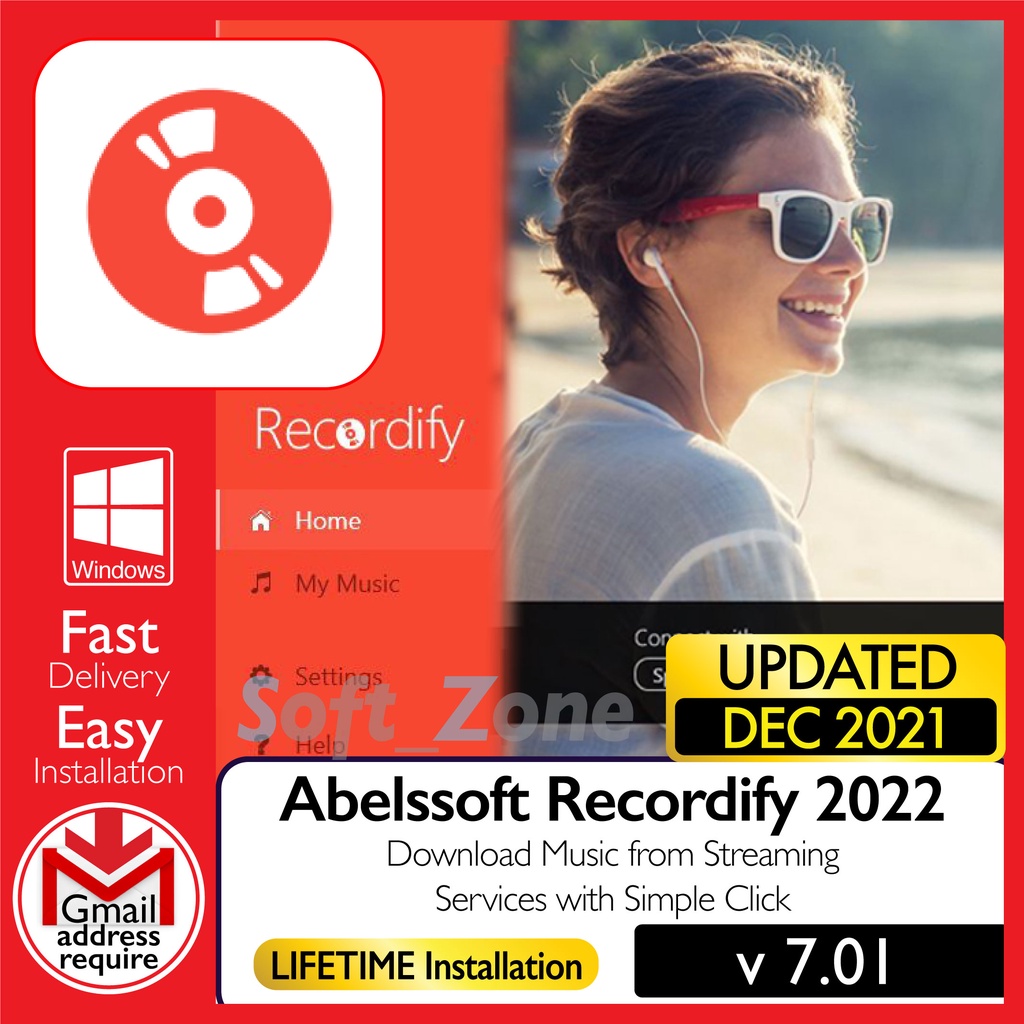 Abelssoft Recordify 2022 v7.01 - Download Music from Streaming Services with Simple [WINDOWS x64] - Digital Download