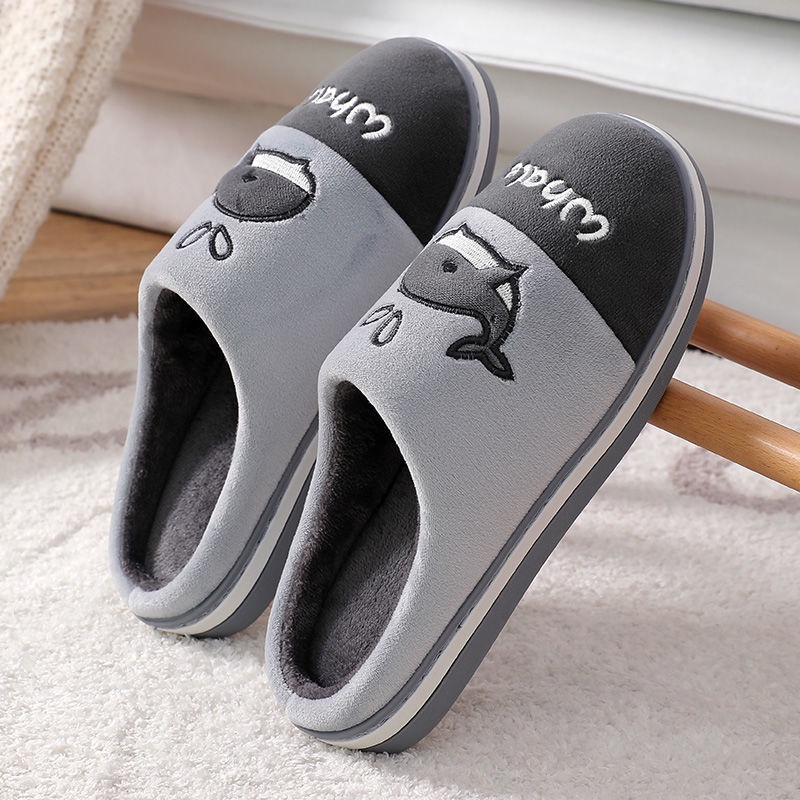 【Girls fashion sandals】【Boys fashion sandals】Men's cotton slippers winter fleece thick bottom indoor warm couple cotton slippers winter non-slip cotton slippers for men and women