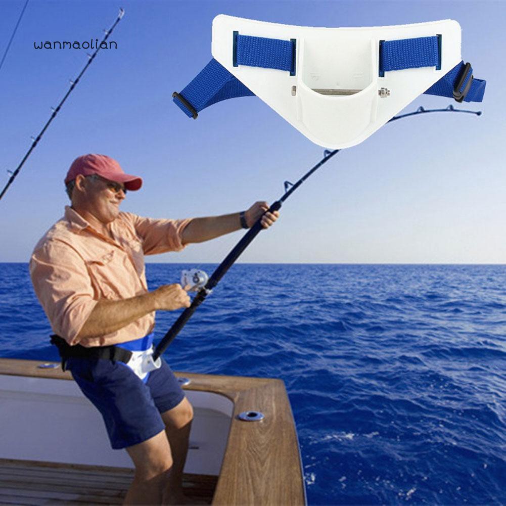 Fishing Rod Holder Pole Waist Belly Support Belt Adjustable Strap Boat Tube Kit