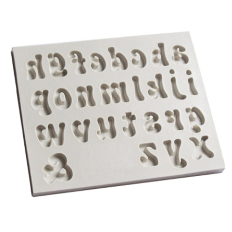 SM1868 Alphabet Numbers Silicone Mould Mold Paperclay Cake fondant Resin