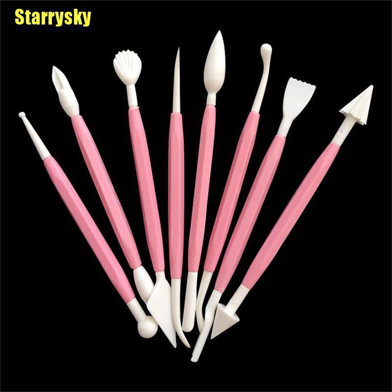 Starrysky 8Pcs/Set Kids Favorite Polymer Clay Tools Plastic Tools For Shaping Clay Toys