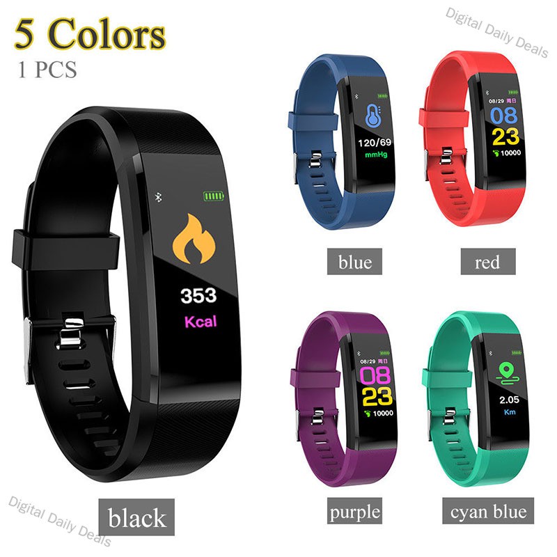 Digital Daily Deals Bluetooth Smart Watch Heart Rate Blood Pressure Monitor Fitness Tracker Bracelet