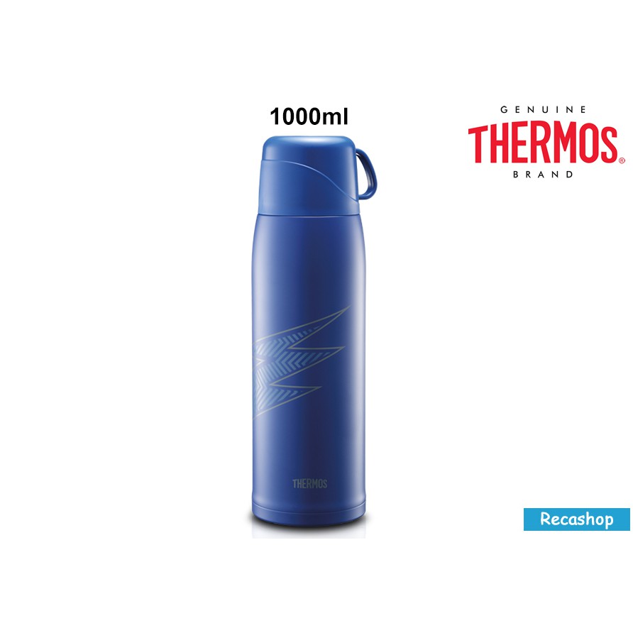 Thermos 1000ml Duol Stopper Bottle W Pouch Blue Shopee Malaysia