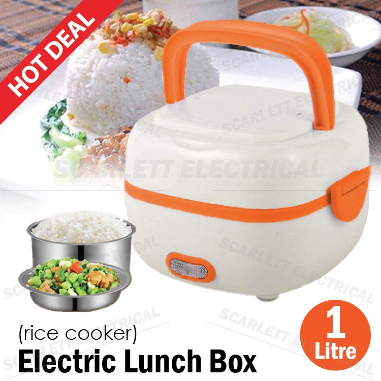 Electric Lunch Box Food Container Portable Mini Rice Cooker 1 Litre / Bekas Makanan Multifungsi Elektrik