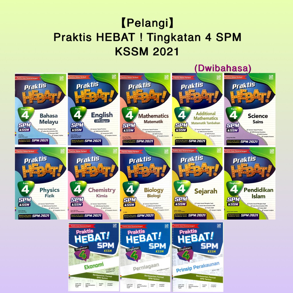 【Pelangi】Buku Latihan Praktis Hebat ! Tingkatan 4 SPM KSSM 2021 Dwibahasa Form 4 SPM  Shopee