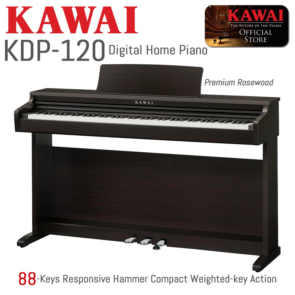 (Brand New) Kawai KDP120 Digital Home Piano Premium Rosewood