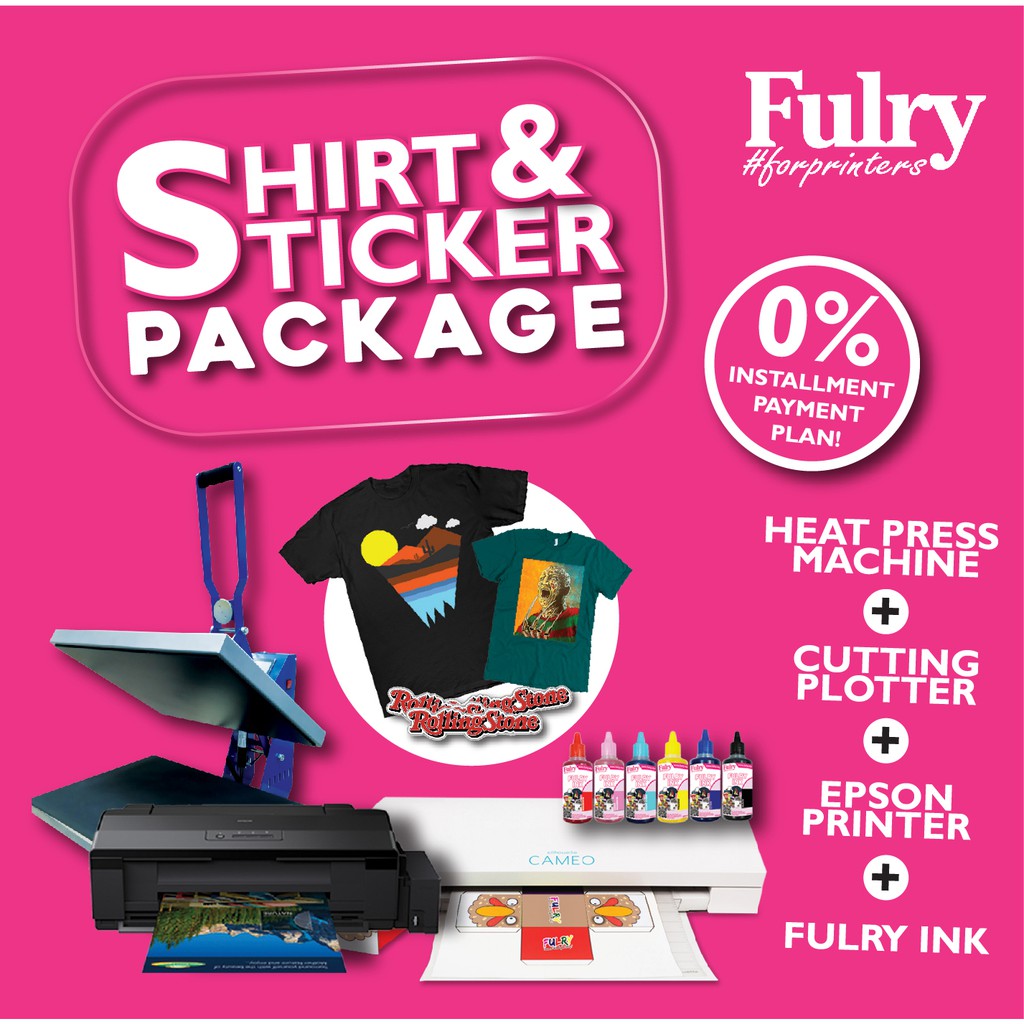 Heat Press Machine 38x38cm + Silhouette Cameo V4 Plotter + Epson L1210