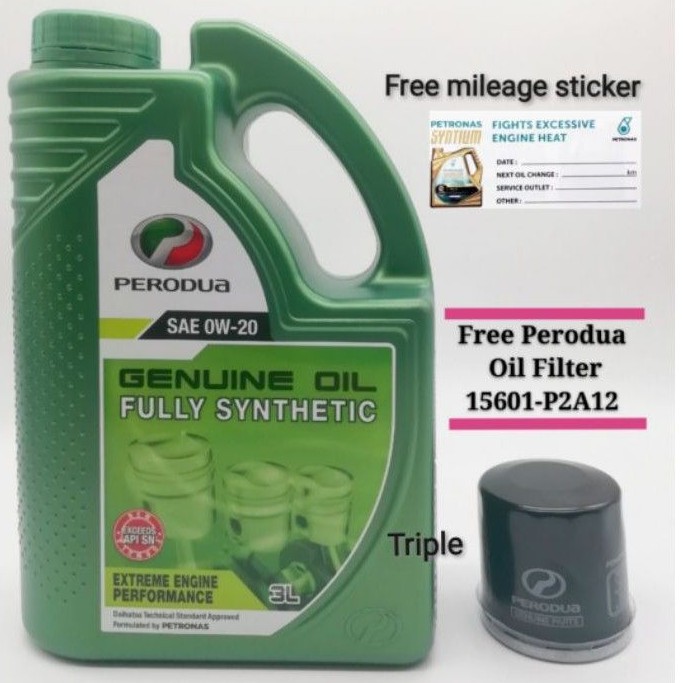 Perodua Fully Synthetic W L Engine Oil With Perodua Axia Bezza Oil