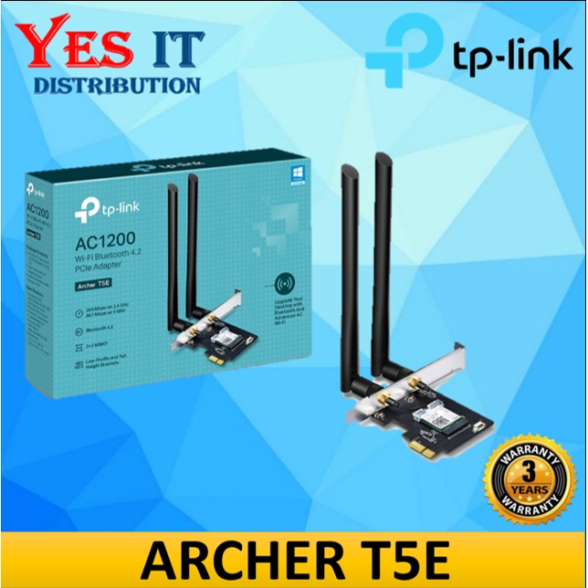 TPLink Archer T5E AC1200 WiFi Bluetooth 4.2 PCIe Adapter Shopee