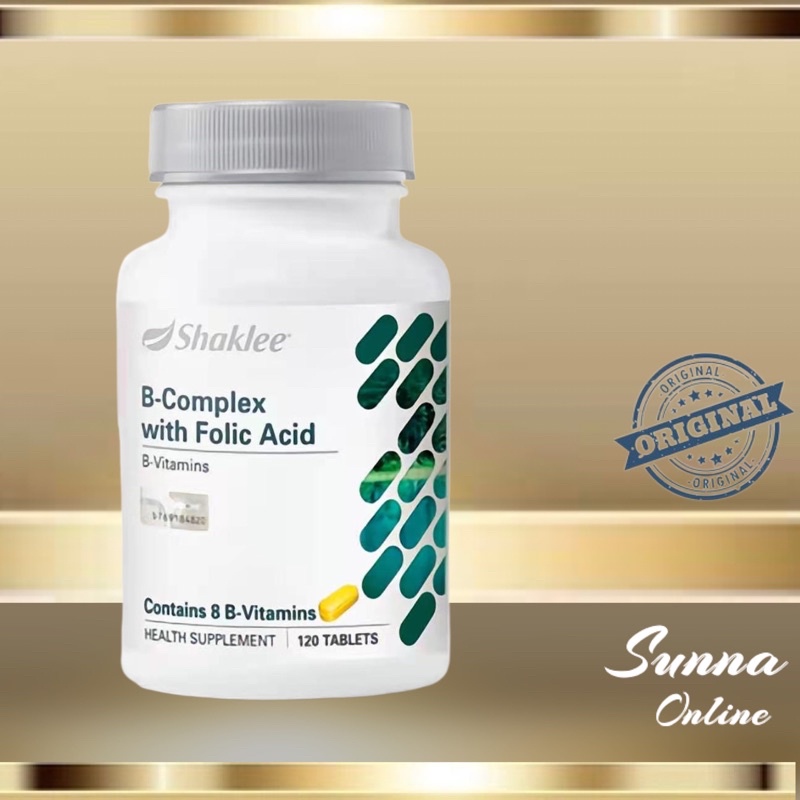 SHAKLEE Vitamin B COMPLEX With Folic Acid 120 Tablets New Batch
