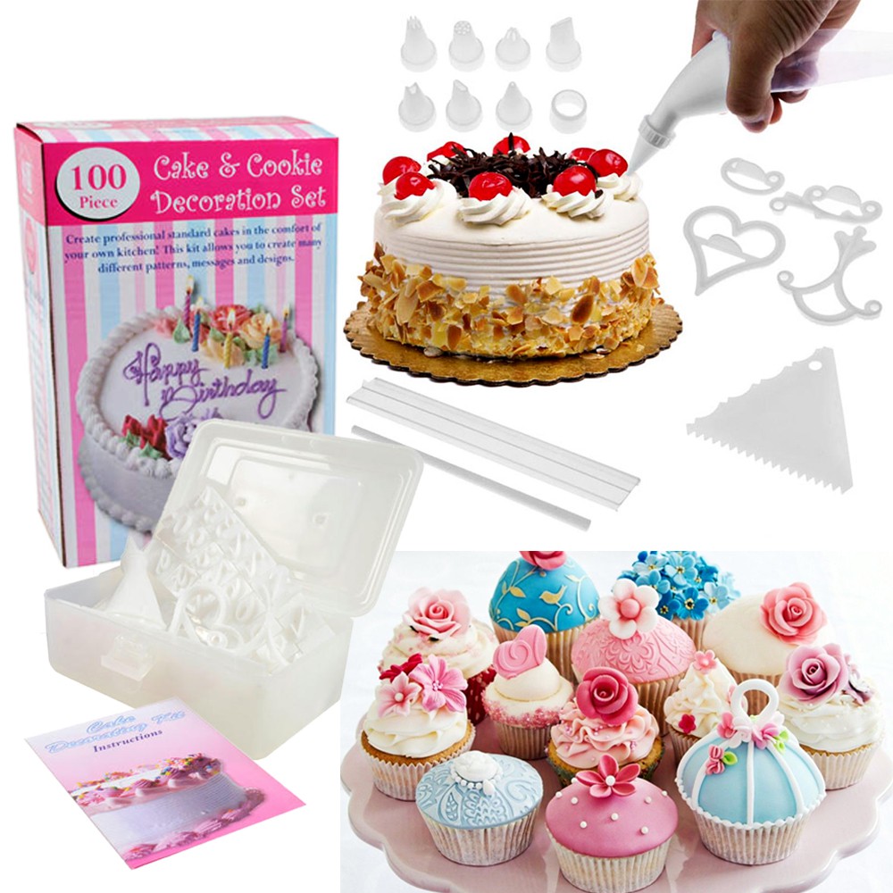 Ecohome 100pcs Set Cake Cookie Decorating Kit Cupcake Making Set