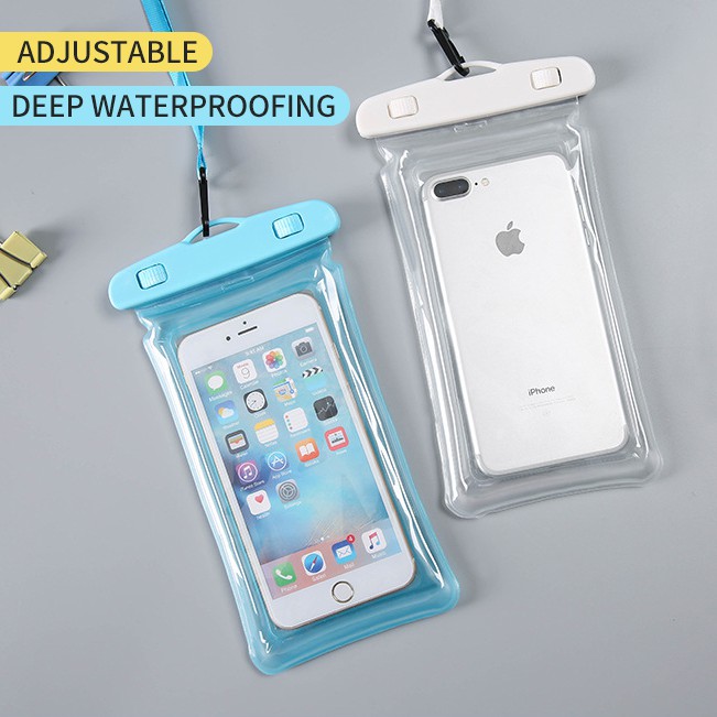 READY STOCKUnderwater camera airbag mobile phone waterproof bag Hot spring swimming mobile phone universal touch防水保护壳套