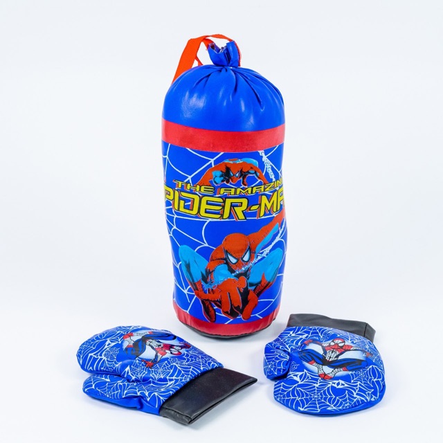 SpiderMan Punching Bag Set For Kids With Boxing Glove Shopee Malaysia