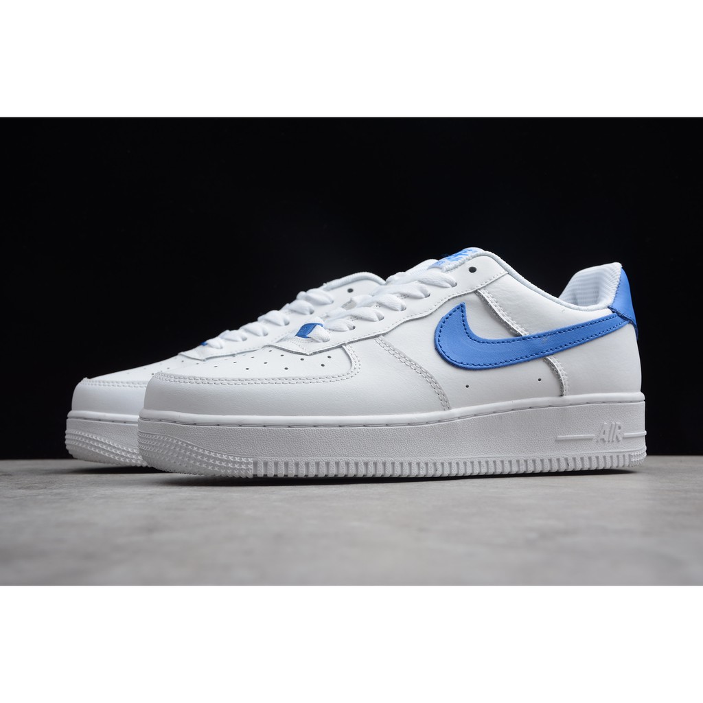 white air forces with blue check
