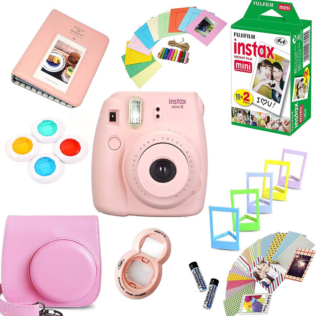 Fujifilm Instax Mini 8 Film Camera Pink Instax Mini Film Shots Protec Shopee Malaysia