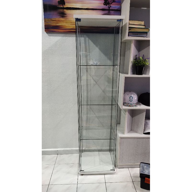 Rak Almari KaCa display  cabinet white display  glass 