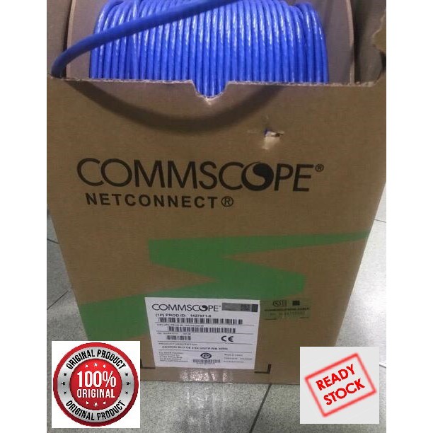 GENUINE COMMSCOPE AMP CAT 6 U/UTP 24AWG CS30 CM 4 PAIR NETWORK DATA