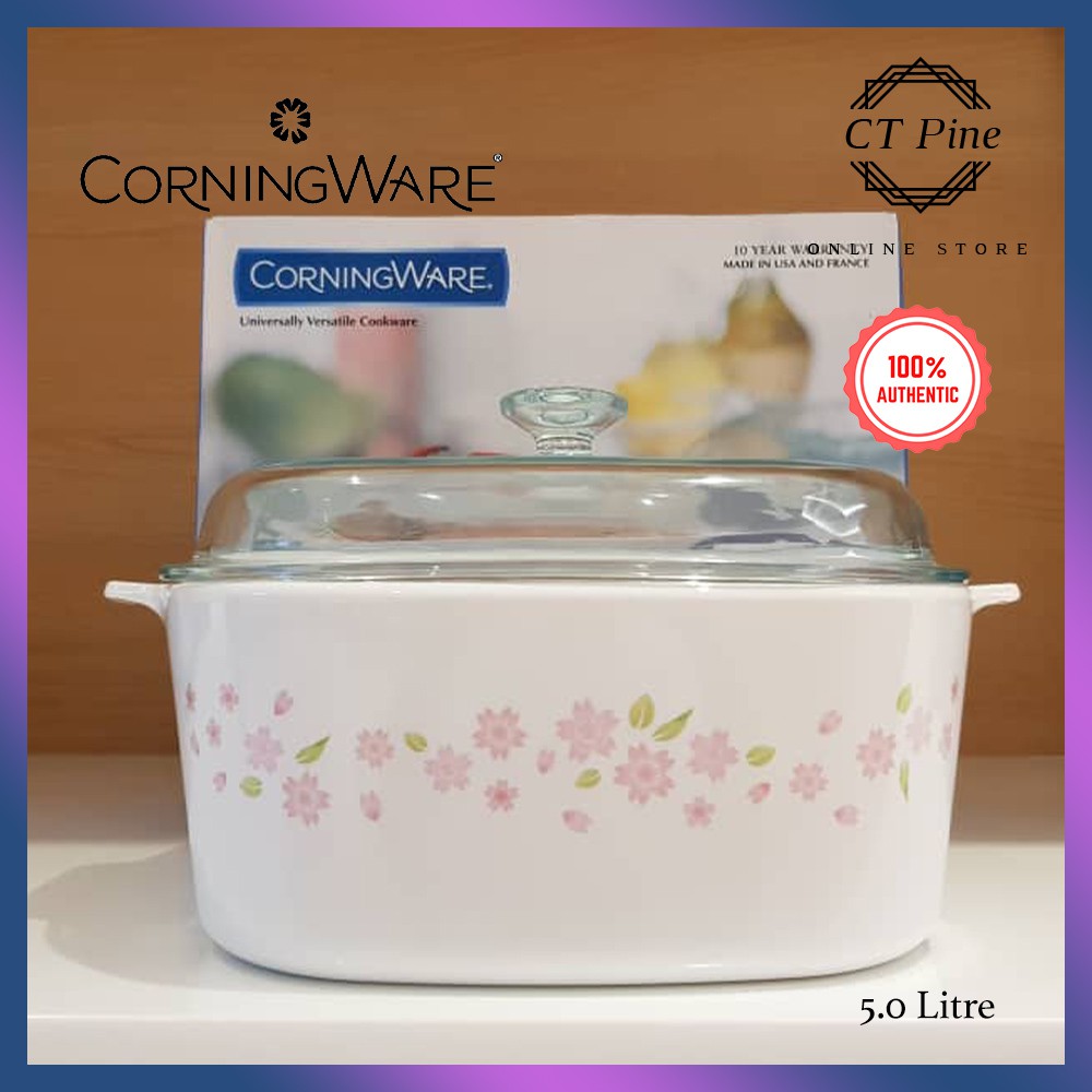 CorningWare 5L Square Casserole Set [SAKURA SR] /// Classic Classy