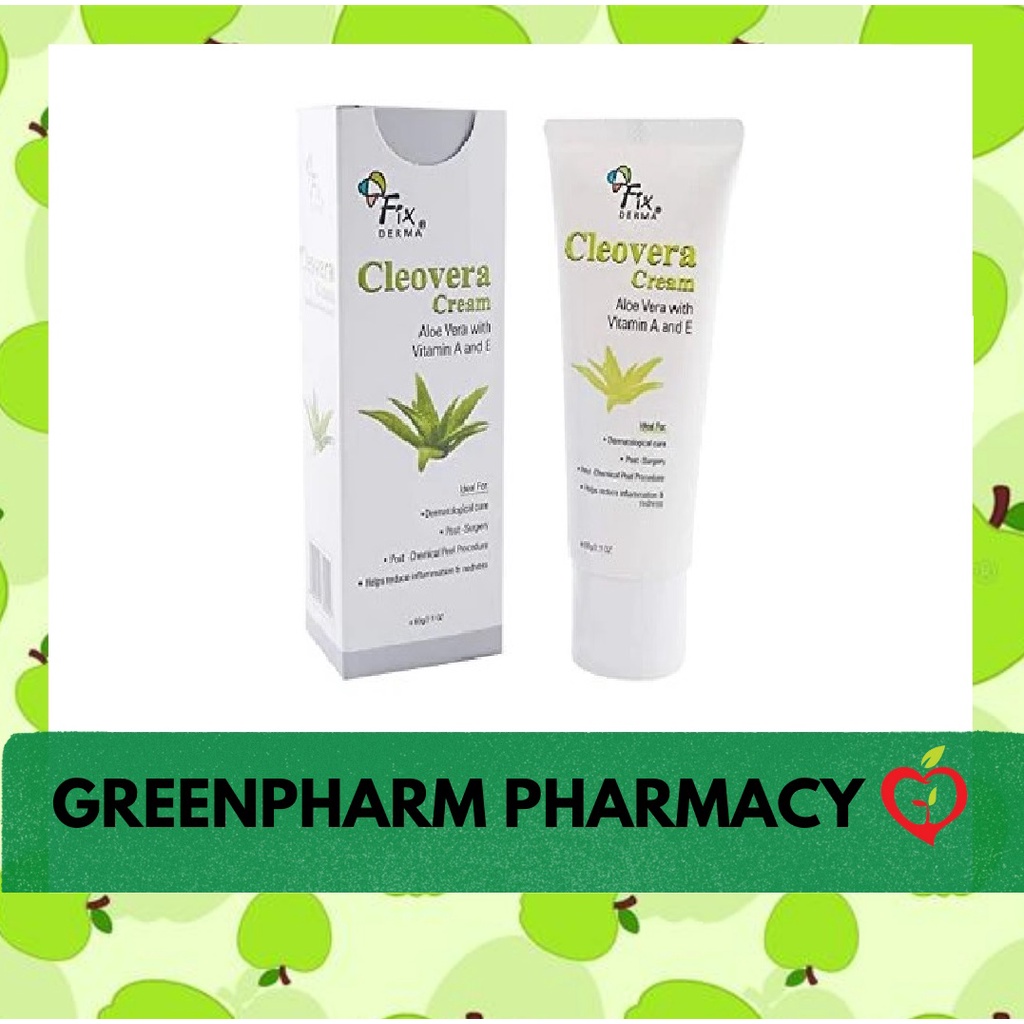 Fixderma Cleovera Cream Aloe Vera With Vitamin A&E 60g Shopee Malaysia