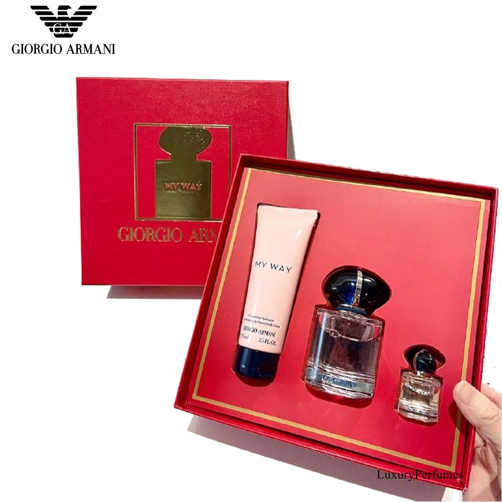 Giorgio Armani My Way (Perfume 50ml+ Body Lotion 75ml) 3in1 Gift Set |  Shopee Malaysia