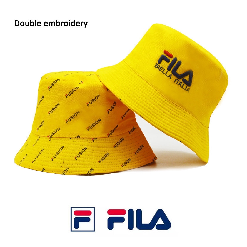 yellow fila hat