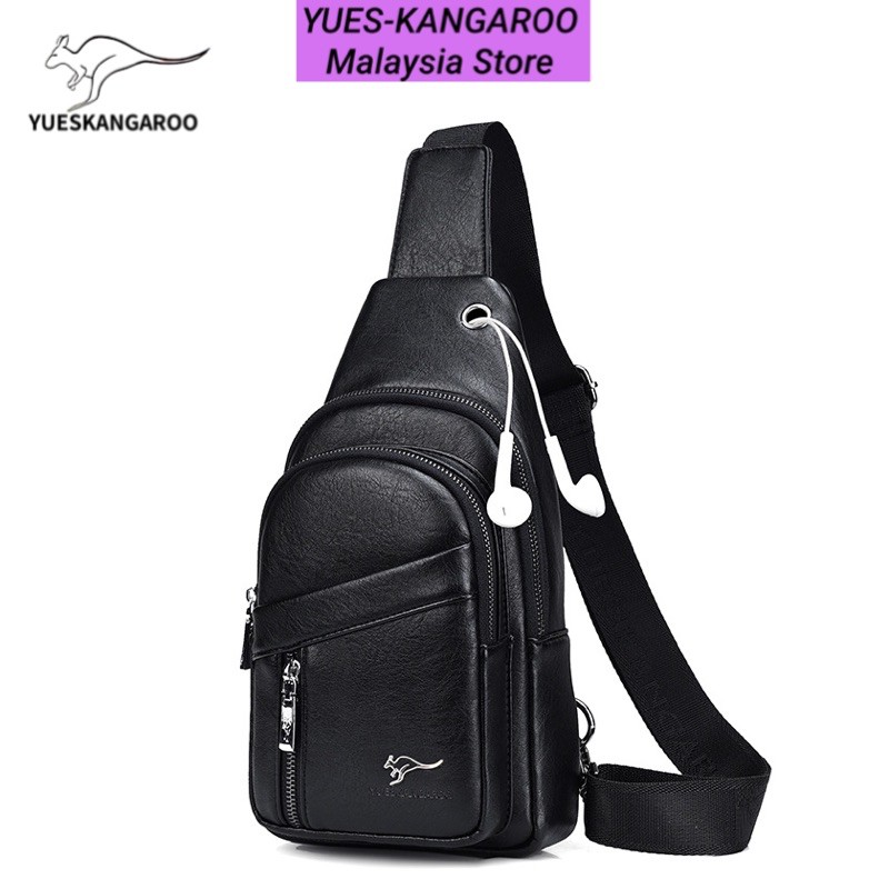 YUESKANGAROO Men Chest Crossbody Sling Bag Man Messenger Kangaroo Bag ...