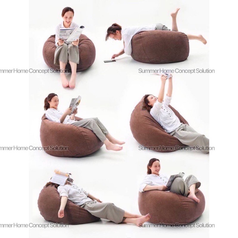 Double Extra Large Size High Quality Fabric Bean Bag Shopee Malaysia