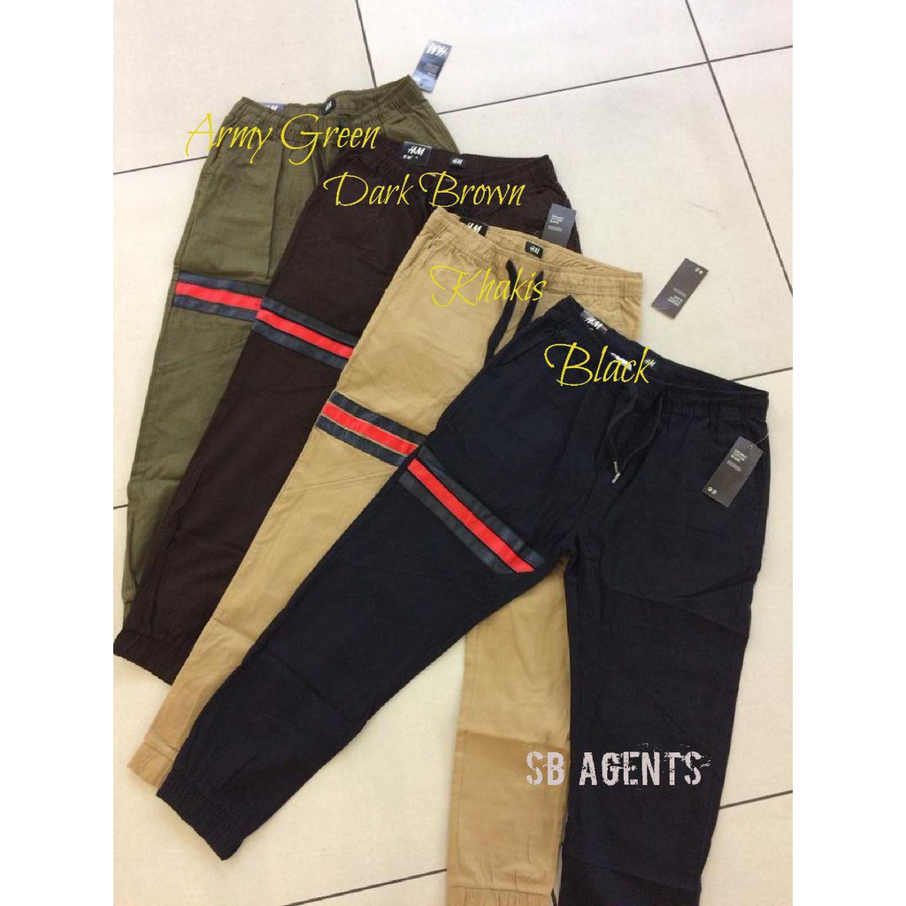 h&m black joggers womens