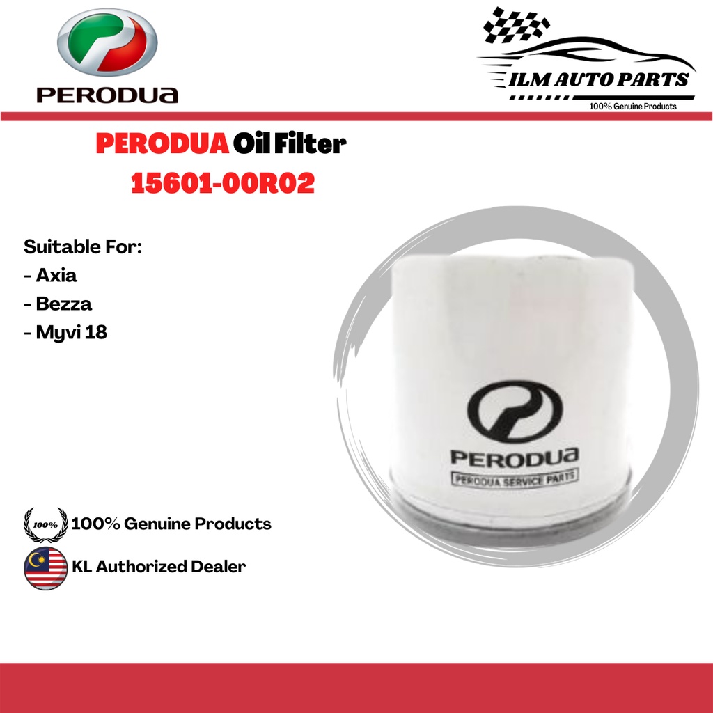 Ilm Perodua Genuine Oil Filter For Axia Bezza Myvi 18 15601 00r02 Shopee Malaysia