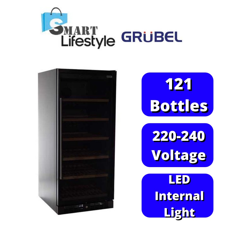 Grubel 121 Bottles Wine Chiller Cabinet Gwc St121bk Shopee Malaysia