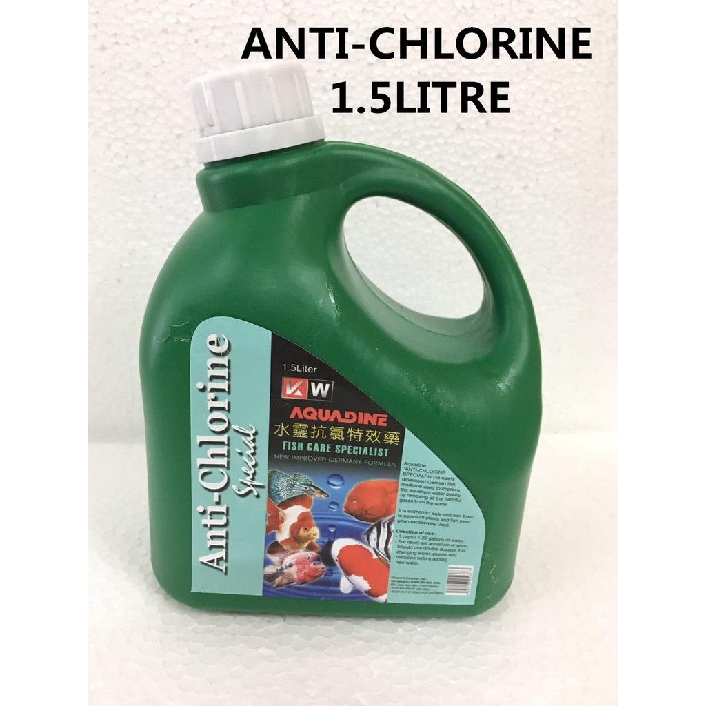 Aquadine AntiChlorine for Aquarium Fish 1.5 Litre Shopee Malaysia