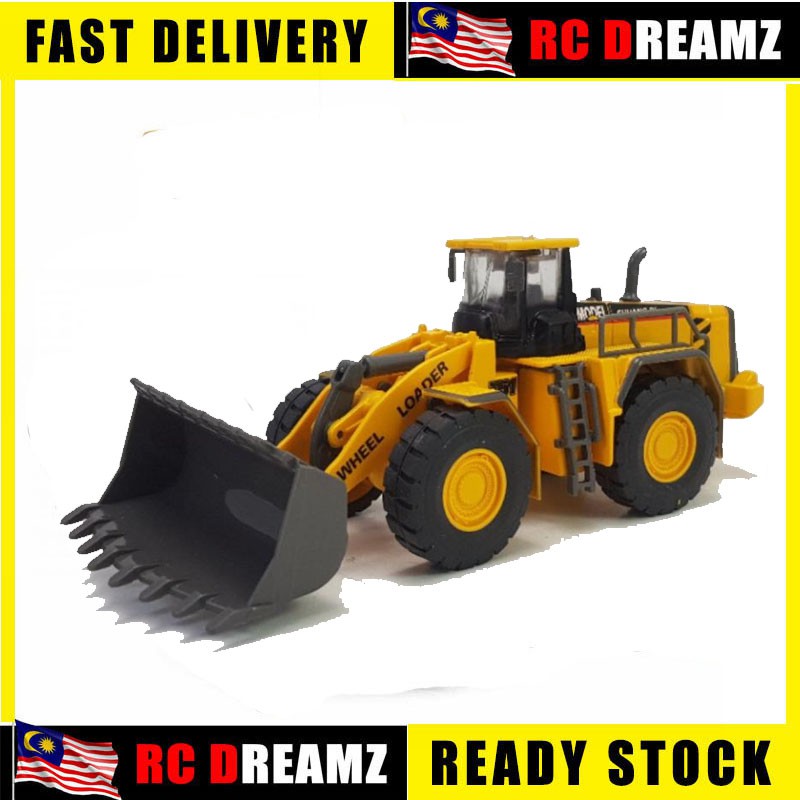 Shuangdi Scale 1:50 die cast metal and pvc material construction vehicle wheel loader