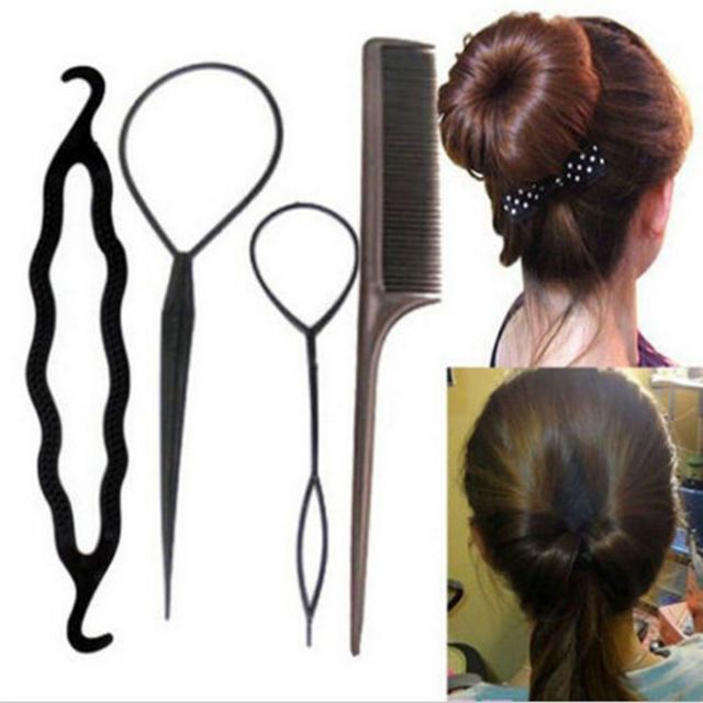 Fashion Hair Twist Styling Clip Stick Bun Maker Braid Tool Hair Accessories  | Shopee Malaysia