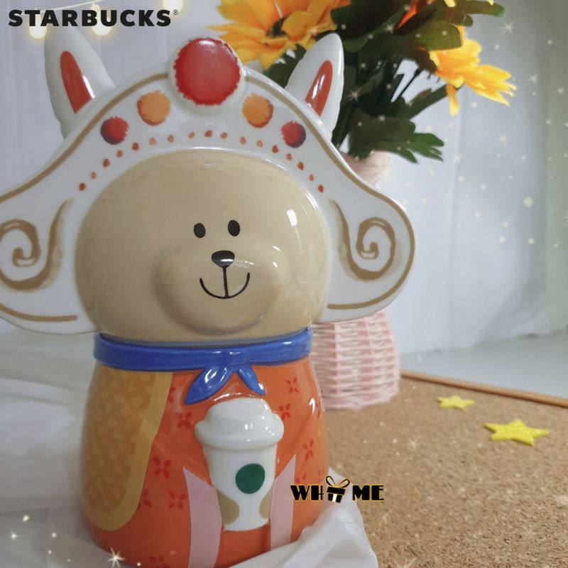 Starbucks Online Exclusive Autumn Collection_Traditional Bearista Ceramic Mug 星巴克中秋玉兔将军传统造型陶瓷杯