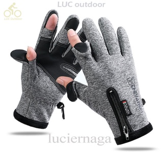 Touch Screen Gloves Splash Waterproof Anti-Slip Silicone Thermal Gloves with Polar Fleece and Portable Buckle Warm Gloves for Biking Climbing Hiking Cycling Driving Winter Gloves for Men and Women 