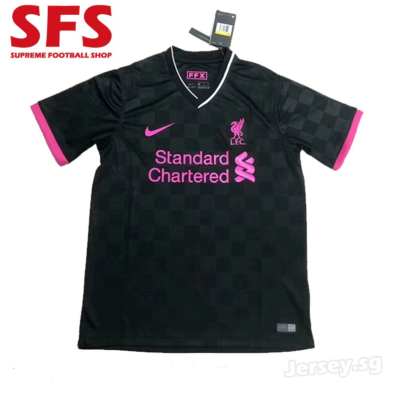 black and pink football jersey