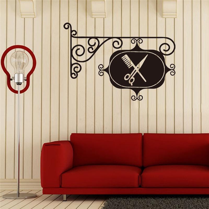 New Barber Salon Glass Door Stickers Decorative Yoga Mat Shopee